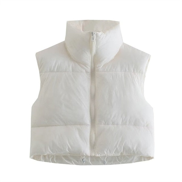 Quilted Vest Winter Coat Jacket - FabFemina