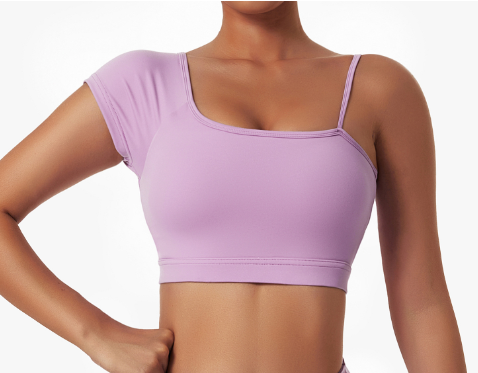 Summer Sexy Oblique Shoulder Yoga Tops - FabFemina