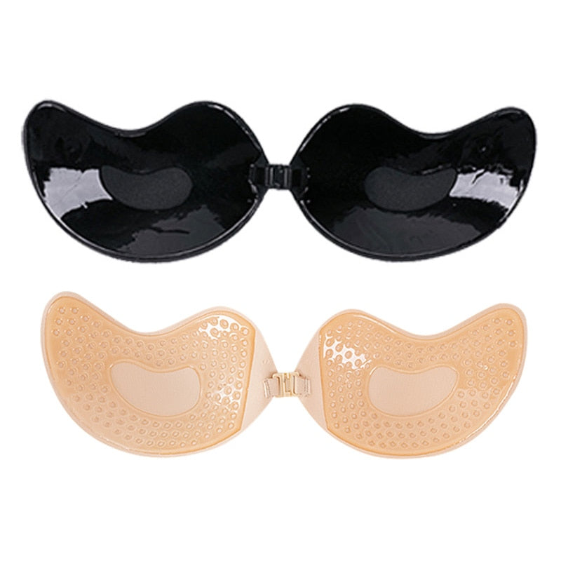 Self-Adhesive Silicone Bust Invisible Strapless Push Up Bra - FabFemina