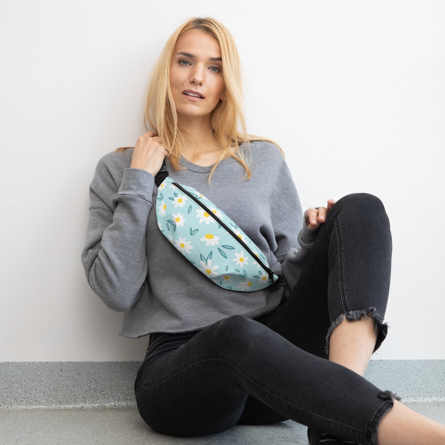 Floral Bloom Athletic Shoes + Fanny Pack Bundle - FabFemina