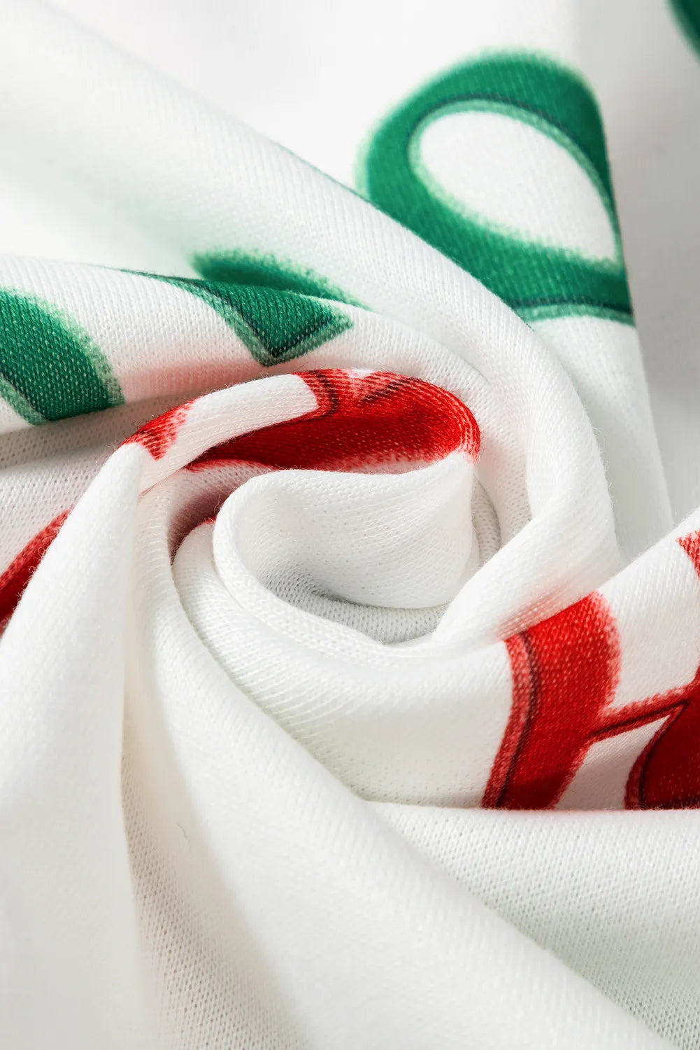 Letter Print Round Neck Long Sleeve Top and Shorts Set Christmas - FabFemina