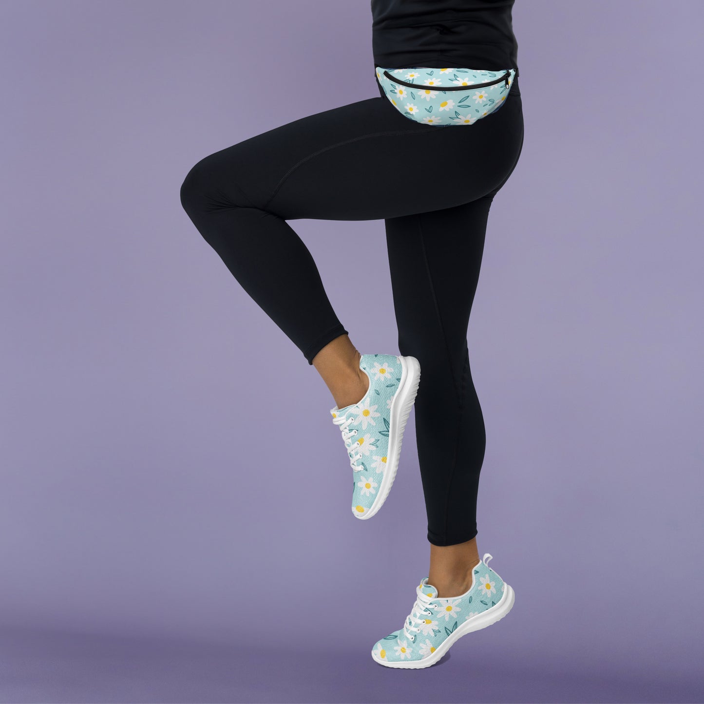Floral Bloom Athletic Shoes + Fanny Pack Bundle - FabFemina