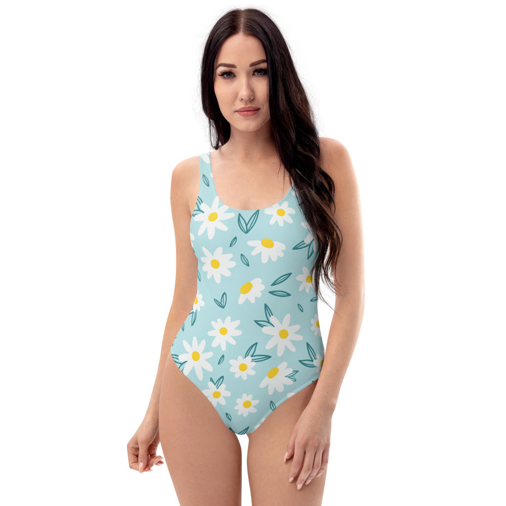 Floral Print One-Piece Swimsuit - FabFemina