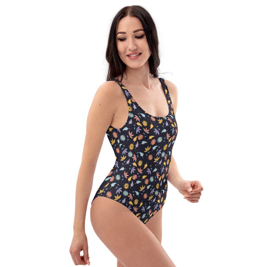 Floral Maze One-Piece Swimsuit - FabFemina