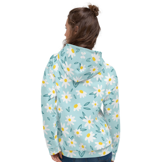 Floral Bed Fleece Hoodie - FabFemina