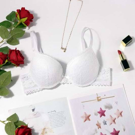 Sexy Lace 3/4 Cup Plunge Underwire Bras - FabFemina