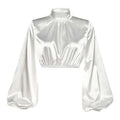 Vintage White Short Tops For Women - FabFemina