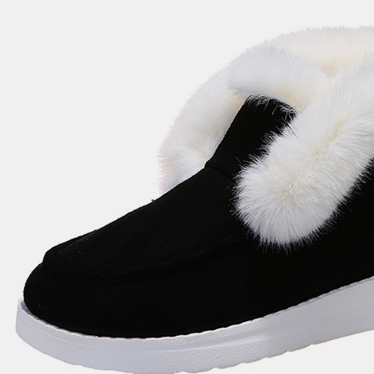 Furry Suede Snow Boots - FabFemina
