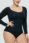 Long Sleeve Shaping Bodysuit - FabFemina