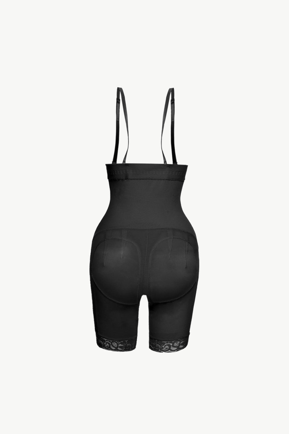 Full Size Hook-and-Eye Lace Trim Shaping Bodysuit - FabFemina