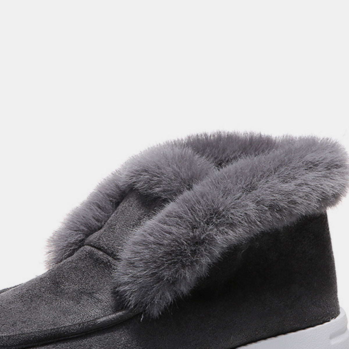 Furry Suede Snow Boots - FabFemina