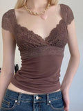 Enchanted Summer V-Neck Crop Top - FabFemina