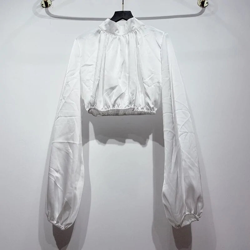 Vintage White Short Tops For Women - FabFemina