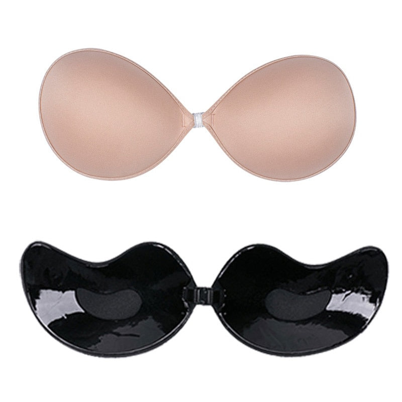 Self-Adhesive Silicone Bust Invisible Strapless Push Up Bra - FabFemina