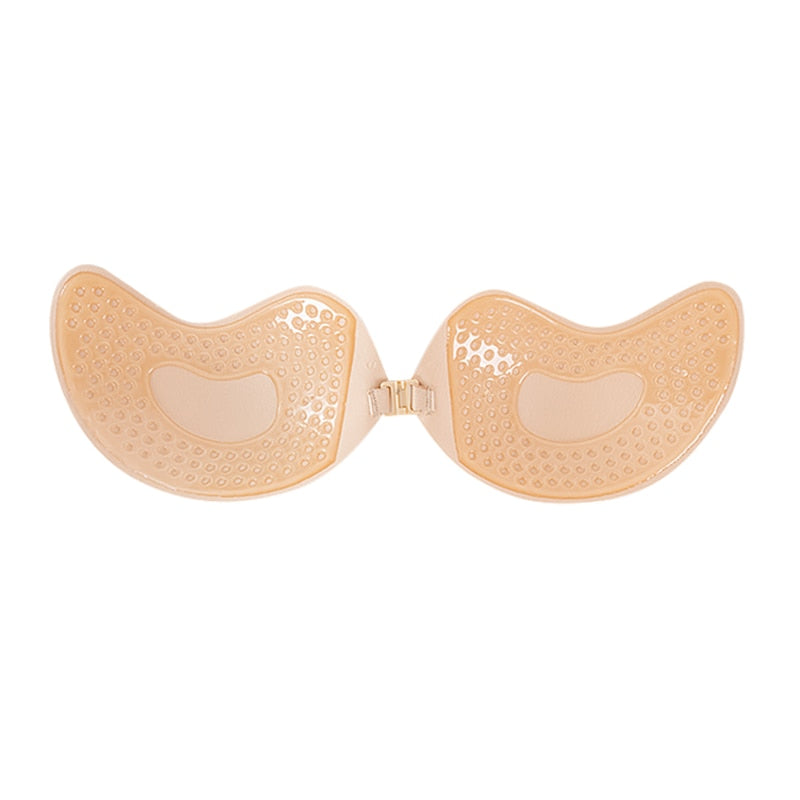 Self-Adhesive Silicone Bust Invisible Strapless Push Up Bra - FabFemina