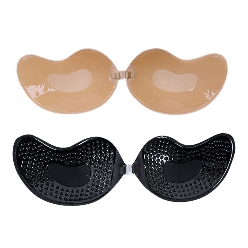 Self-Adhesive Silicone Bust Invisible Strapless Push Up Bra - FabFemina