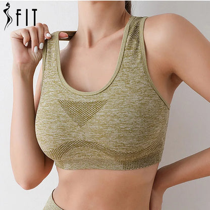 Seamless Sport Bra Fitness High Impact Yoga Top - FabFemina