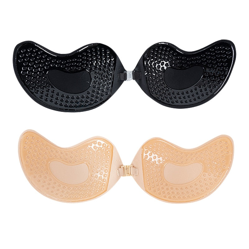 Self-Adhesive Silicone Bust Invisible Strapless Push Up Bra - FabFemina
