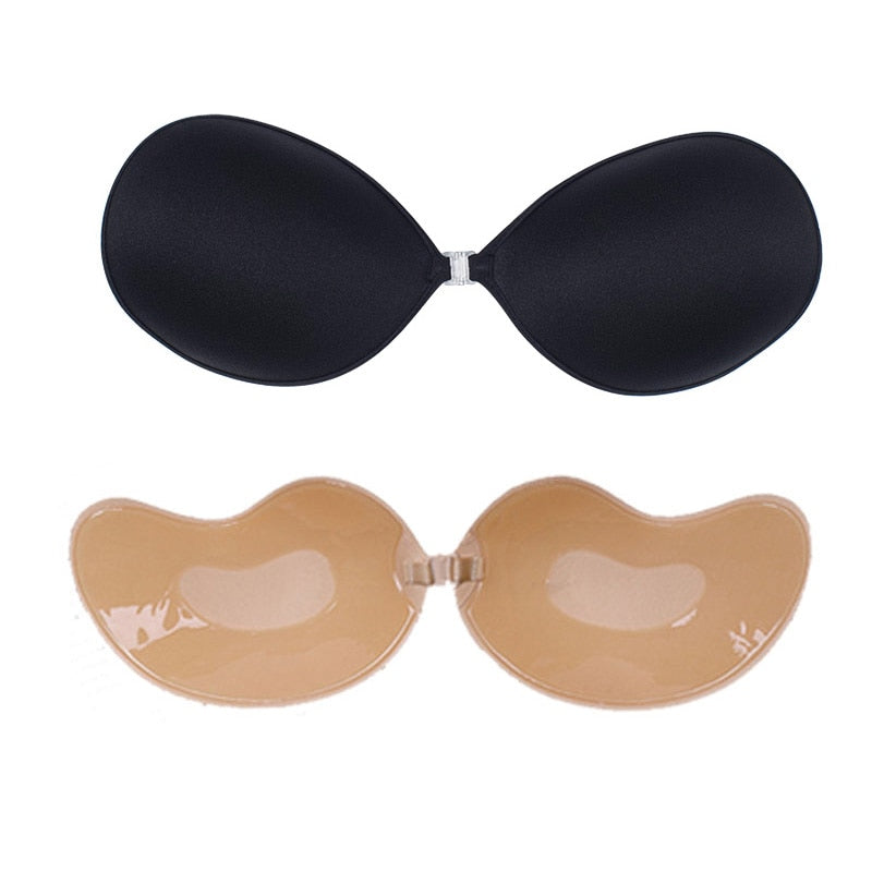 Self-Adhesive Silicone Bust Invisible Strapless Push Up Bra - FabFemina