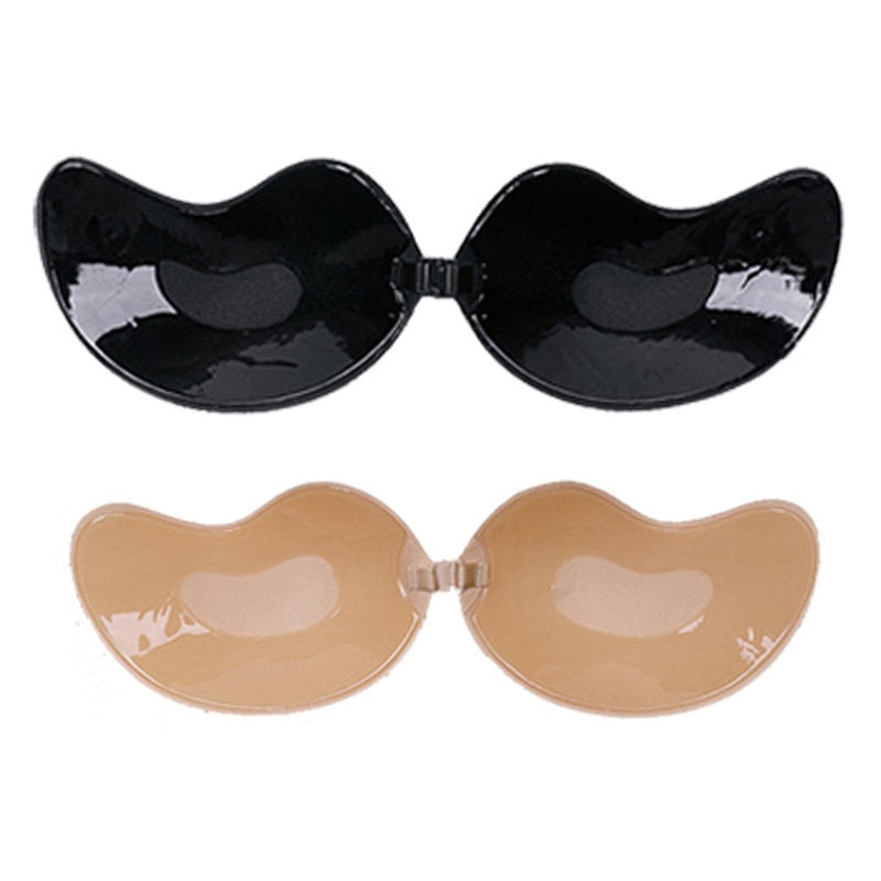 Self-Adhesive Silicone Bust Invisible Strapless Push Up Bra - FabFemina