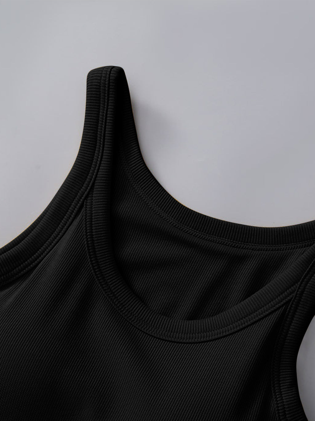 Round Neck Tank with Bra - FabFemina