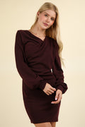 VERY J Ruched Detail Bodycon Mini Dress - FabFemina