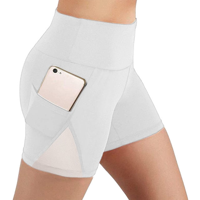 Women's Yoga Quick Dry Shorts with Pocket - FabFemina