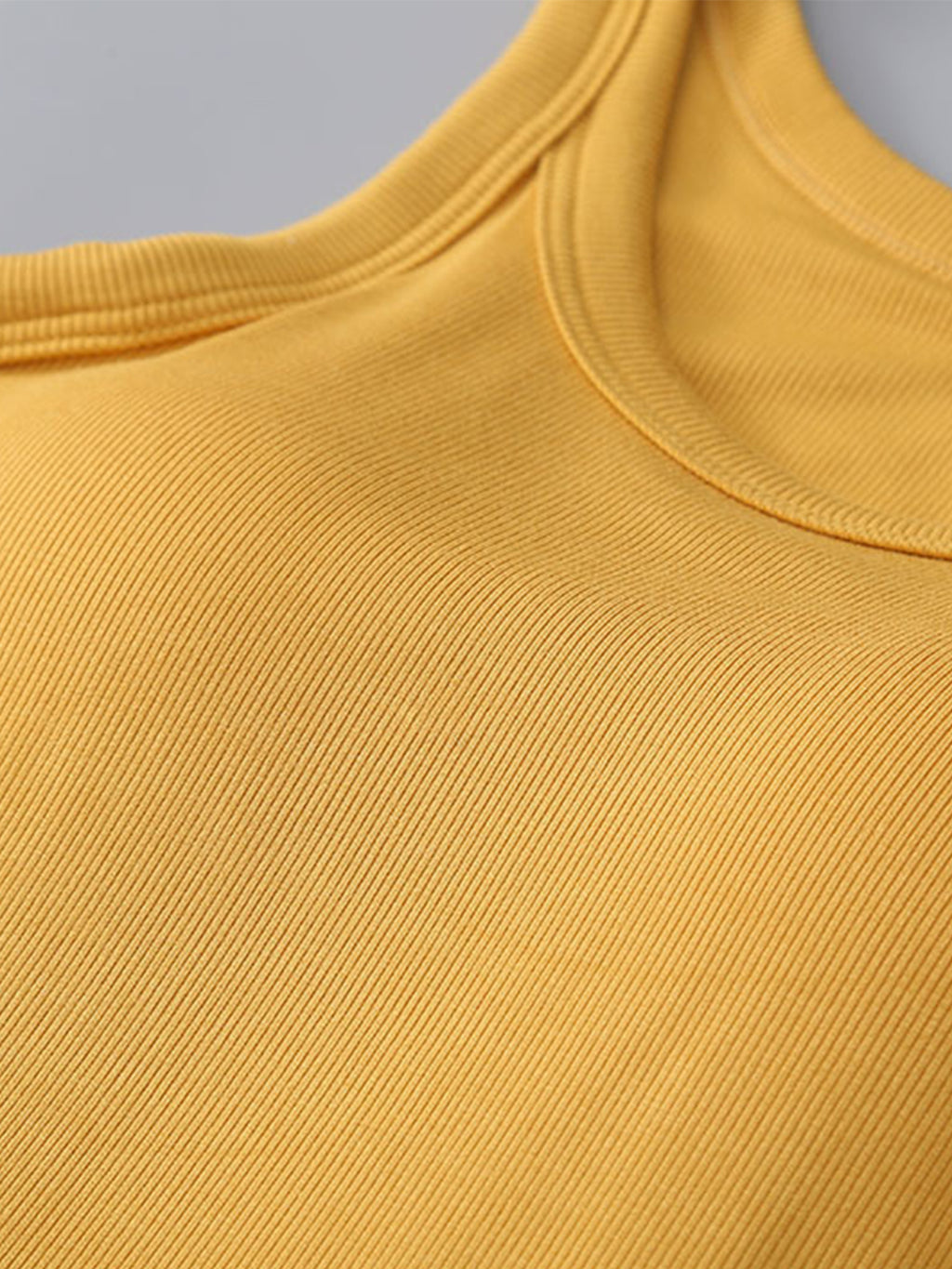 Round Neck Tank with Bra - FabFemina