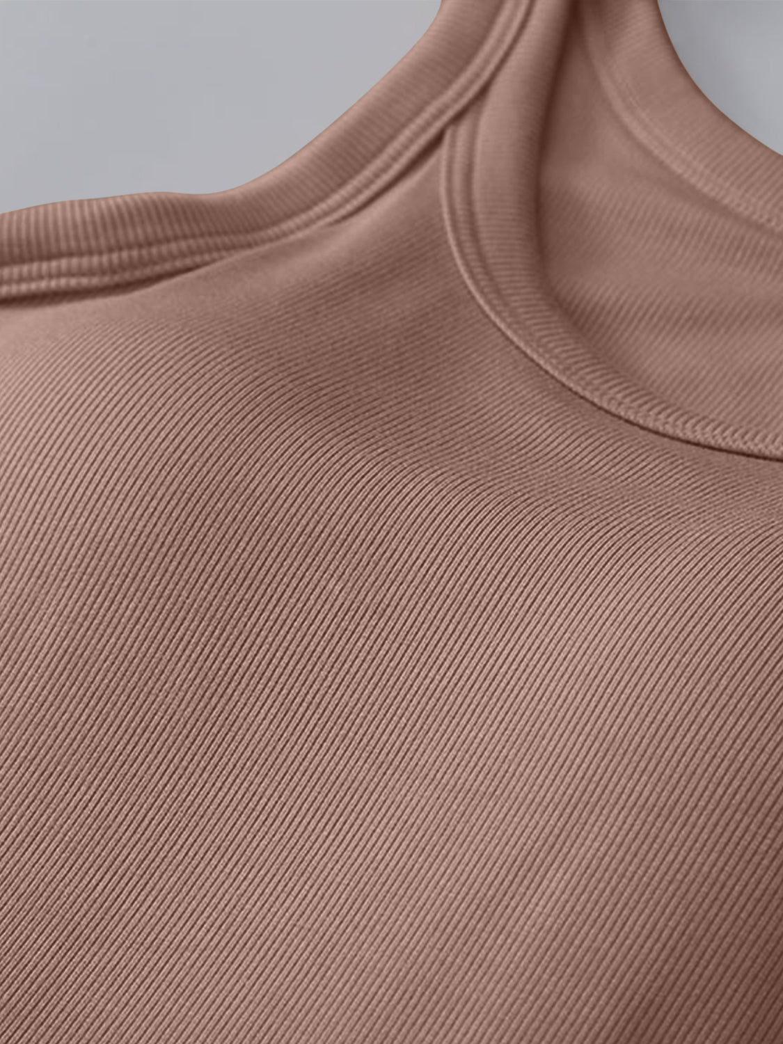 Round Neck Tank with Bra - FabFemina