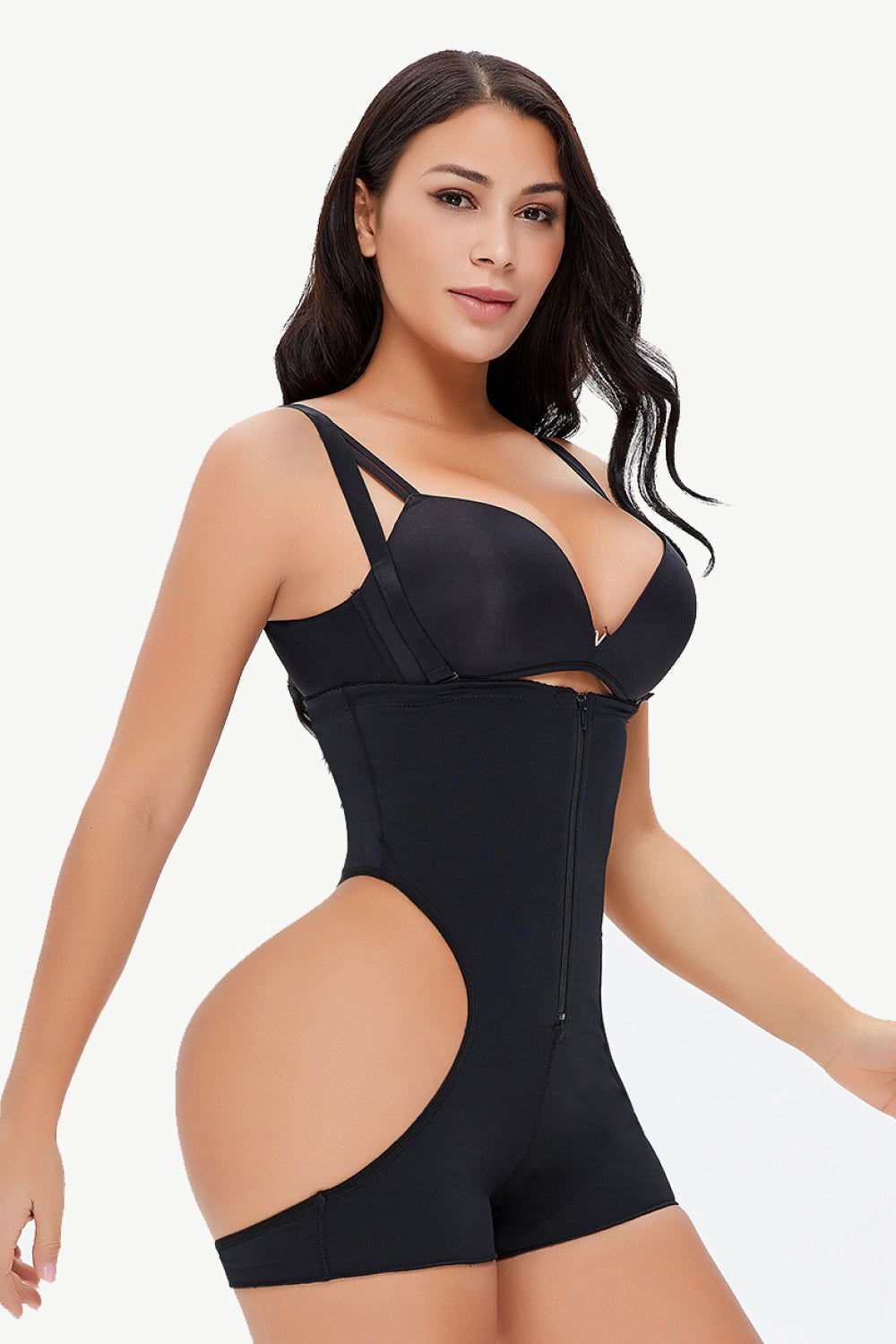 Full Size Cutout Under-Bust Shaping Bodysuit - FabFemina