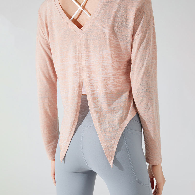Fitness Loose Sportswear Blouse - FabFemina
