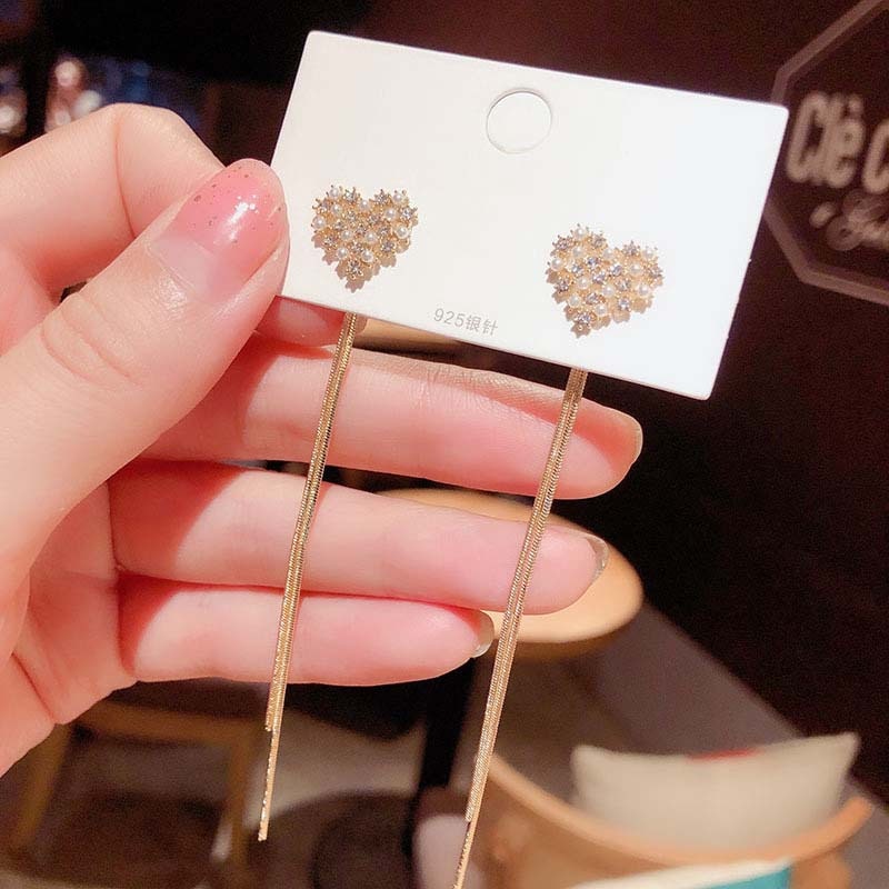 Long Tassel Geometric Fashion Luxury Hanging Pendientes Drop Earrings for Women - FabFemina