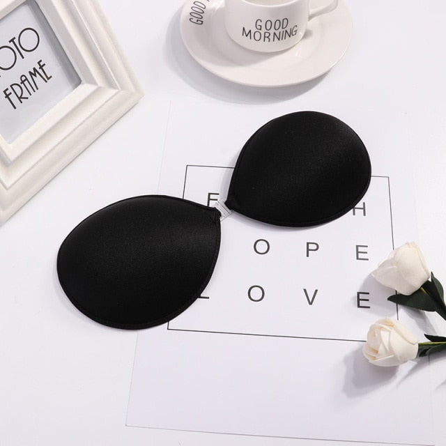 Self-Adhesive Silicone Bust Invisible Strapless Push Up Bra - FabFemina