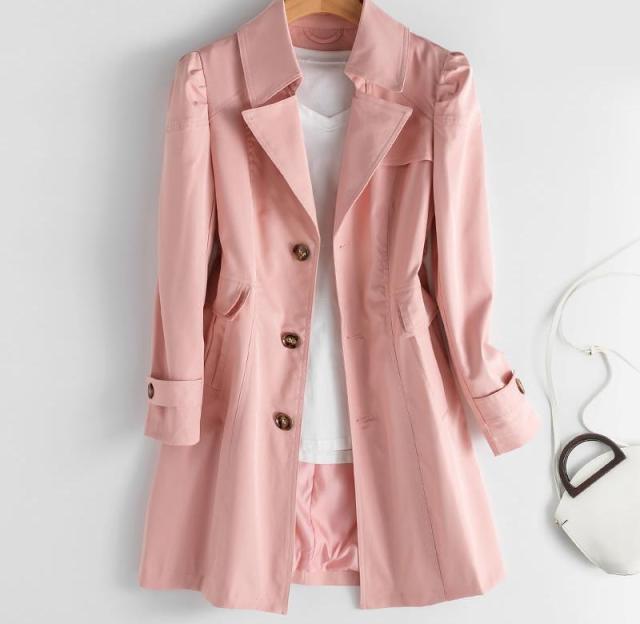 Elegant Long Trench Coat for Women - FabFemina