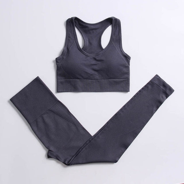 Athletic 2pcs Seamless Yoga Set for Women - FabFemina