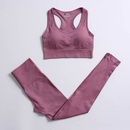 Athletic 2pcs Seamless Yoga Set for Women - FabFemina