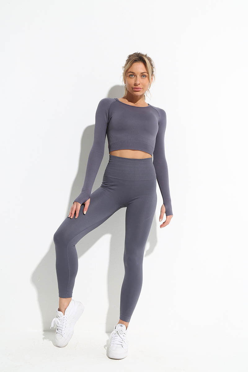 Athletic 2pcs Seamless Yoga Set for Women - FabFemina