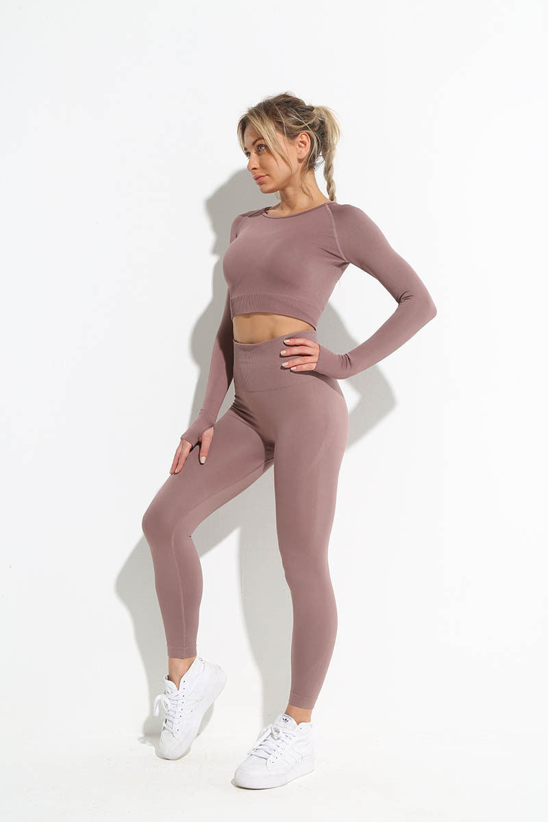 Athletic 2pcs Seamless Yoga Set for Women - FabFemina